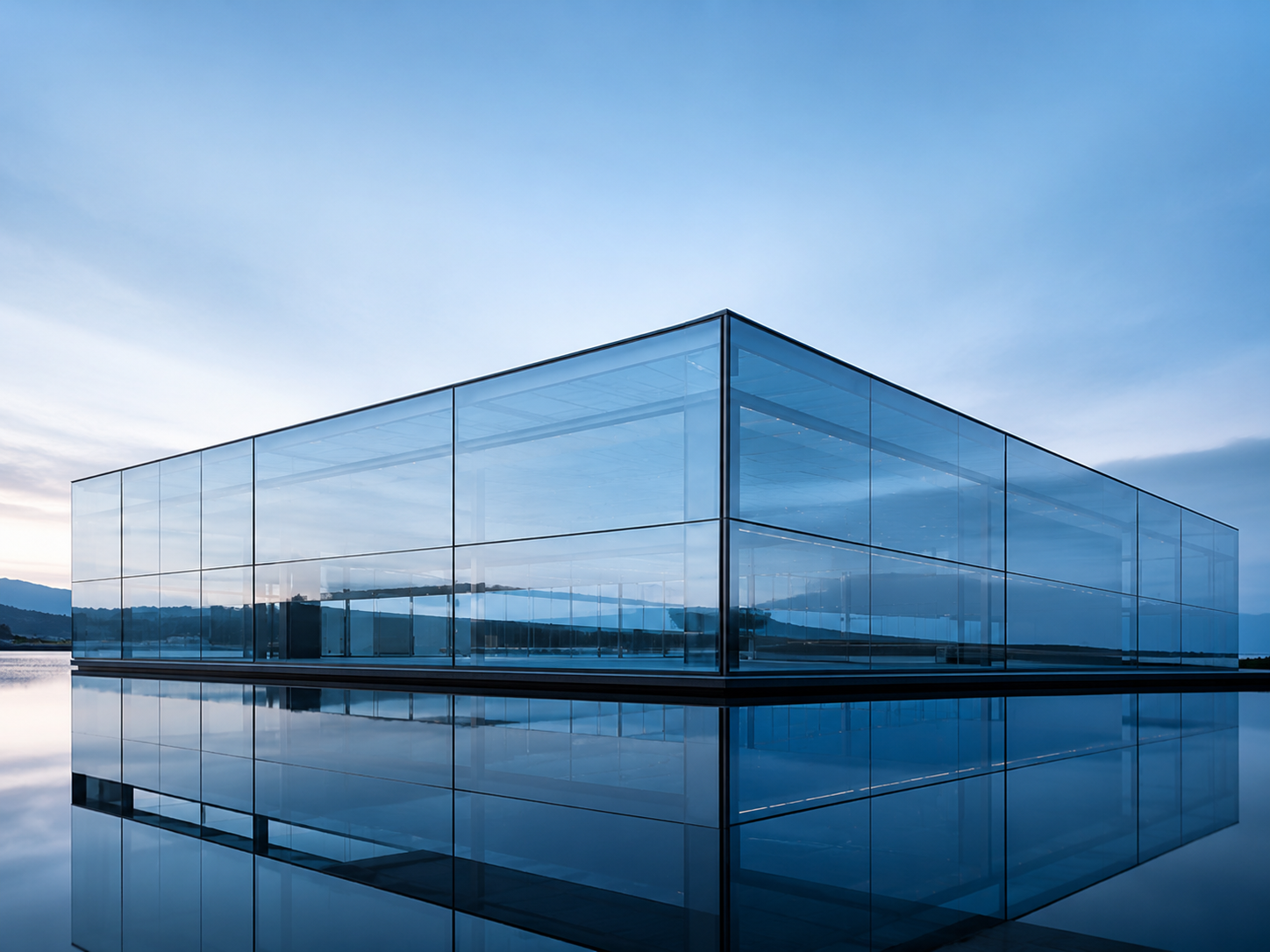 Industrial glass facade detail